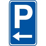 Parking Left Arrow Sign