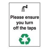 Please Ensure You Turn Off The Taps