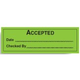 Quality Assurance Labels - Accepted Date Checked By