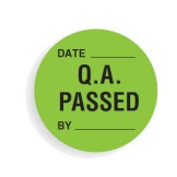 Quality Assurance Labels - Date Q.A. Passed By