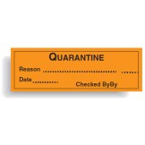 Quality Assurance Labels - Quarantine Date Checked By
