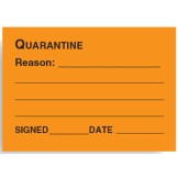 Quality Assurance Labels - Quarantine Signed Date