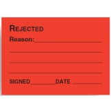 Quality Assurance Labels - Rejected Signed Date