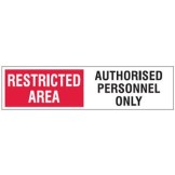 Restricted Area Overhead Signs