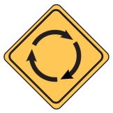 Roundabout Picto Sign 600x600mm C2 Ref Aluminium