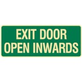 Exit & Evacuation Signs - Exit Door Open Inwards