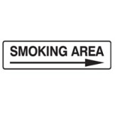 Smoking Area - Right Arrow