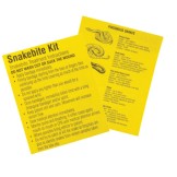 Snake Bite Instruction And Identification Card