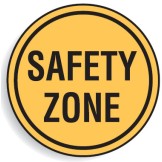 Safety Zone Sign 600mm dia C2 Ref Aluminium