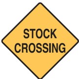 Stock Crossing Sign 600x600mm C2 Ref Aluminium