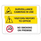 Surveillance Cameras In Use / Visitors Report To Office / No Smoking On Premises