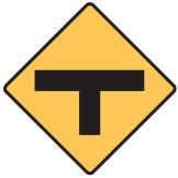 T Intersection Sign 600x600mm C2 Ref Aluminium