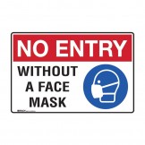 No Entry Without a Face Mask Sign