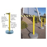 Outdoor Tensabarrier Stanchion System