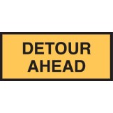 Temporary Traffic Control Sign Detour Ahead 1200x600mm C1 Ref