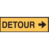 Temporary Traffic Control Sign Detour Arrow Right 1200x300mm C1 Ref