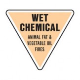 Fire Equipment Triangle Signs - Wet Chemical