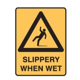 Warning Sign Slippery When Wet