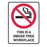 This Is A Smoke Free Workplace Labels 90x125 SAV Pk5