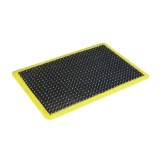 Mattek Anti-Fatigue Mat Ergo Tred Black with Yellow Border - 600 x 900mm