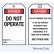 Lockout Tags - Danger Do Not Operate - Reverse Side #4