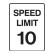 Speed Limit 10 Sign 450x600mm Mtl