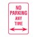 No Parking Anytime Sign Double Arrow