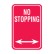 No Stopping Double Arrow Sign