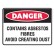 Danger Contains Asbestos Fibres Avoid Creating Dust Labels