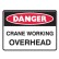 Danger Crane Working Overhead Labels