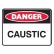 Danger Caustic Labels