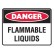 Danger Flammable Liquids Labels