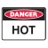 Danger Hot Labels