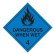 Dangerous Goods Labels & Placards - Dangerous When Wet (Black)