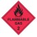 Dangerous Goods Labels & Placards - Flammable Gas 2 (Black & Red )