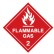 Dangerous Goods Labels & Placards - Flammable Gas 2 (White & Red )