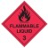Dangerous Goods Labels & Placards - Flammable Liquid 3 (Black & Red )