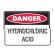 Dangerous Goods Signs - Danger Sign Hydrochloric Acid