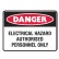 Danger Electrical Hazard Authorised Personnel Only Labels