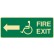 Exit & Evacuation Signs - Fire Exit Arrow Left with Wheel Chair Picto