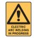 Electric Arc Welding in Progress Labels