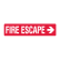 Fire Equipment Signs - Fire Escape Arrow Right