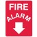 Fire Equipment Signs - Fire Alarm Arrow Down