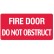 Fire Equipment Signs - Fire Door Do Not Obstruct
