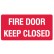 Fire Equipment Signs - Fire Door Keep Closed