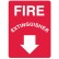 Fire Equipment Signs - Fire Extinguisher Arrow Down