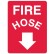 Fire Equipment Signs - Fire Hose Arrow Down