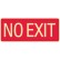 Fire Equipment Signs - No Exit