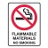 Flammable Materials No Smoking Labels