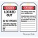 Lockout Tags - Danger Locked Out Do Not Operate - Reverse Side #1
